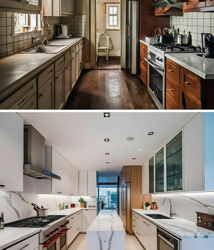 Remodeling — before and after
